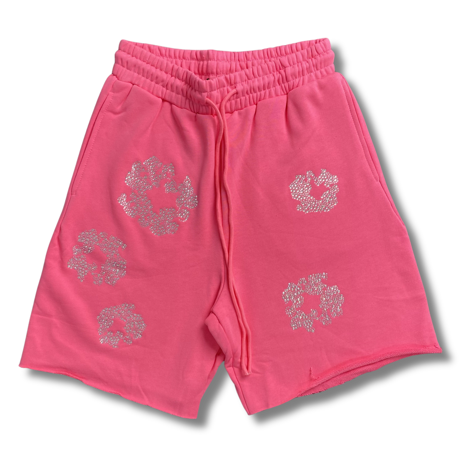 D Tears Shorts pink w rhinestones