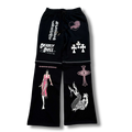C hearts black sweatpants