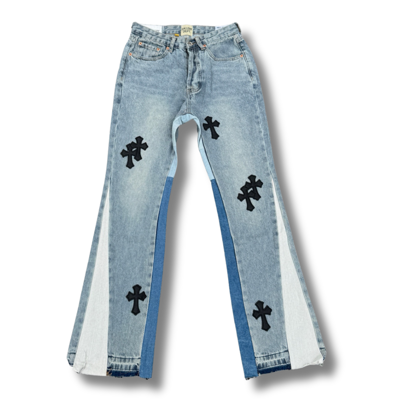 C hearts blue Jeans black cross
