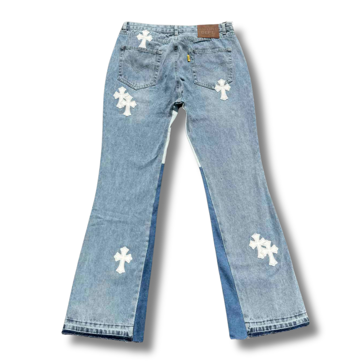 C hearts blue Jeans white cross