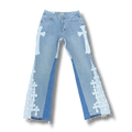 C hearts blue Jeans big cross
