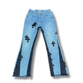 C hearts blue Jeans black cross web