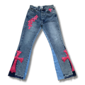 C hearts blue Jeans red cross