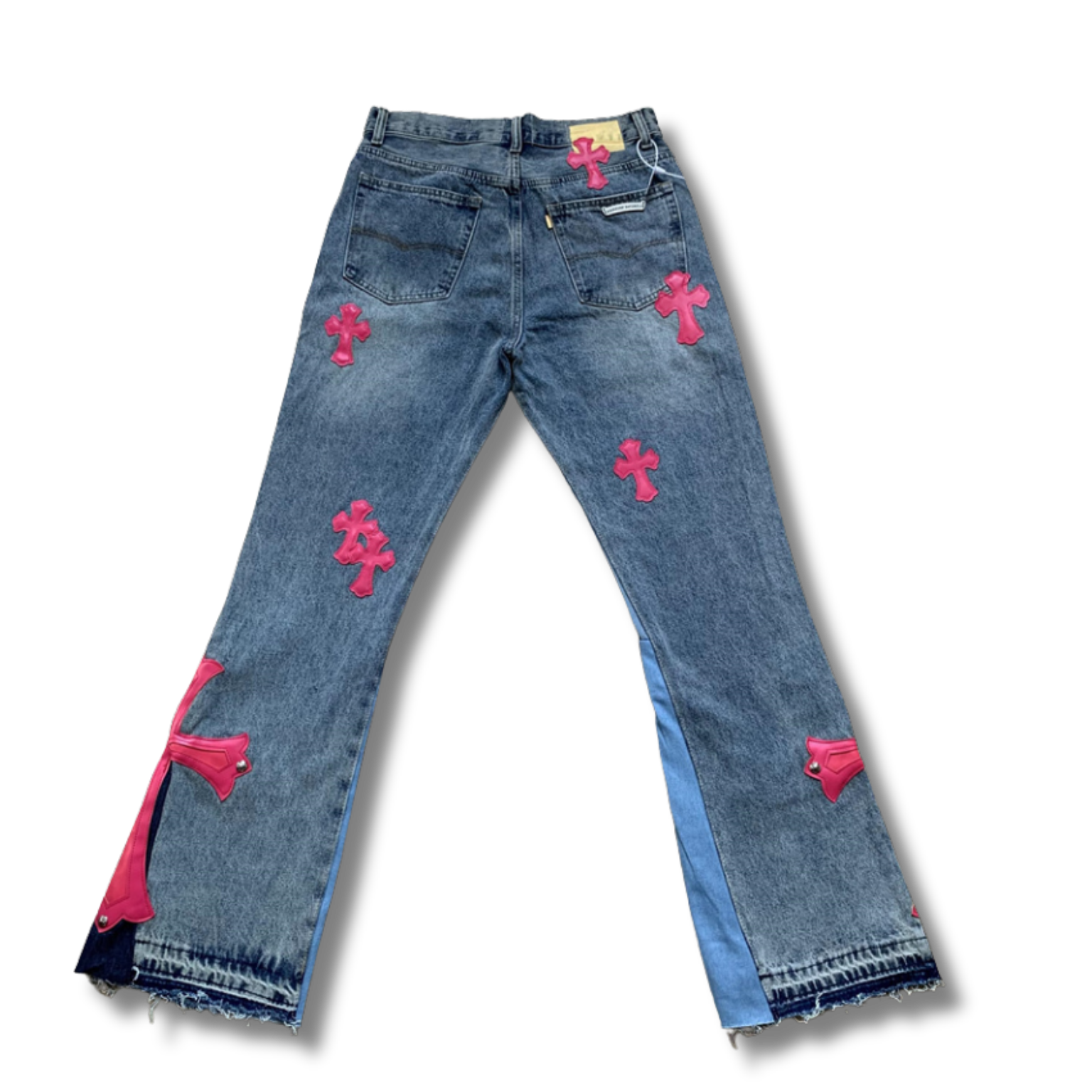 C hearts blue Jeans red cross