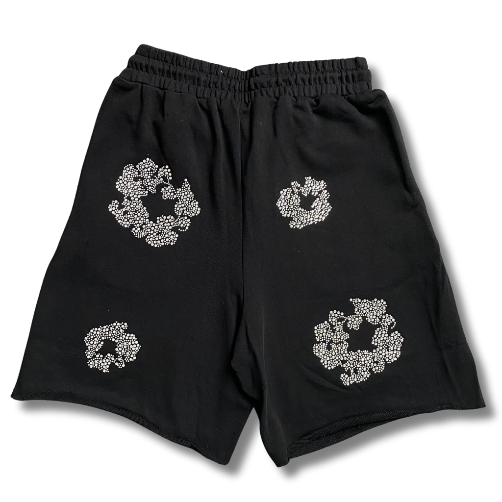 D Tears Shorts black w rhinestones