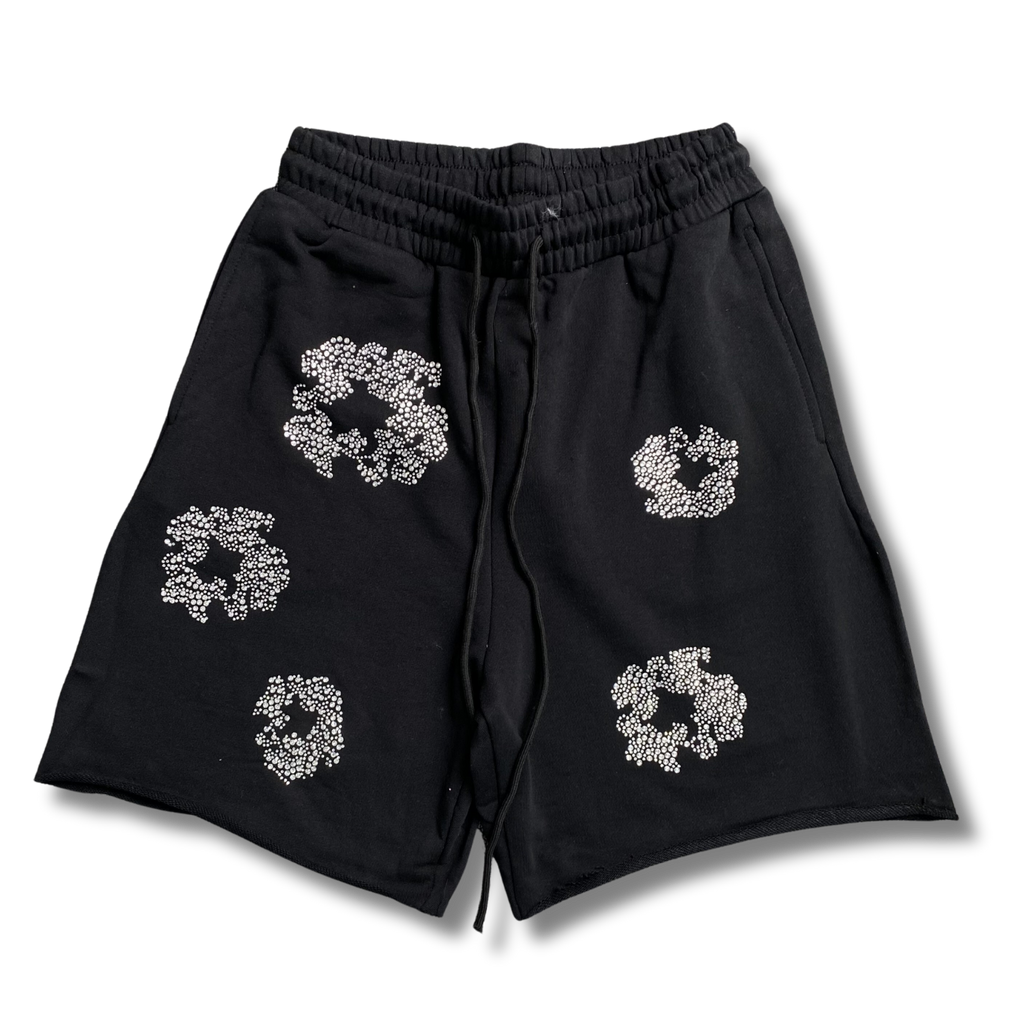 D Tears Shorts black w rhinestones