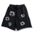 D Tears Shorts black w rhinestones