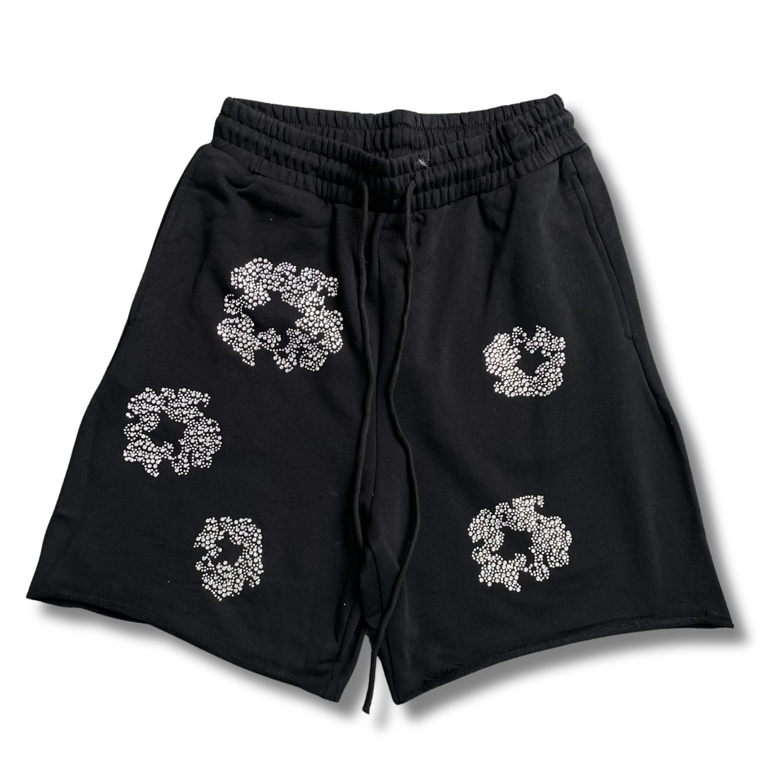 D Tears Shorts black w rhinestones