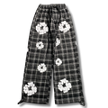 D Tears Pants Chequered gray w black