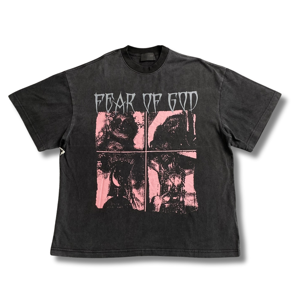 FOG T-Shirt black w pink