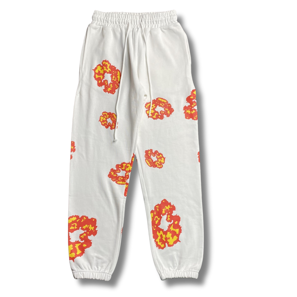 D Tears Pants orange w white