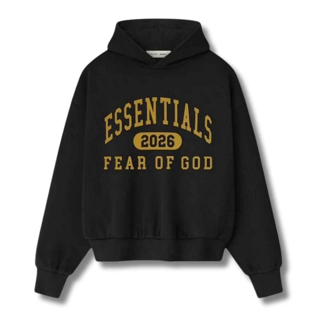 FOG Hoodie black w yellow