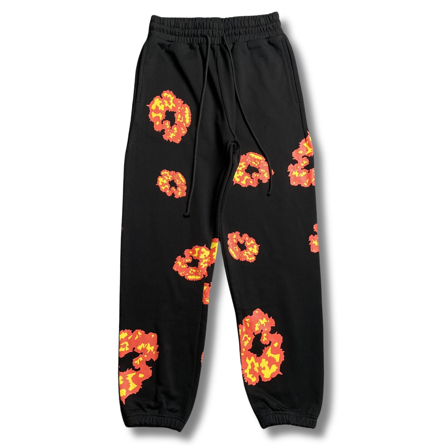 D Tears Pants orange w black