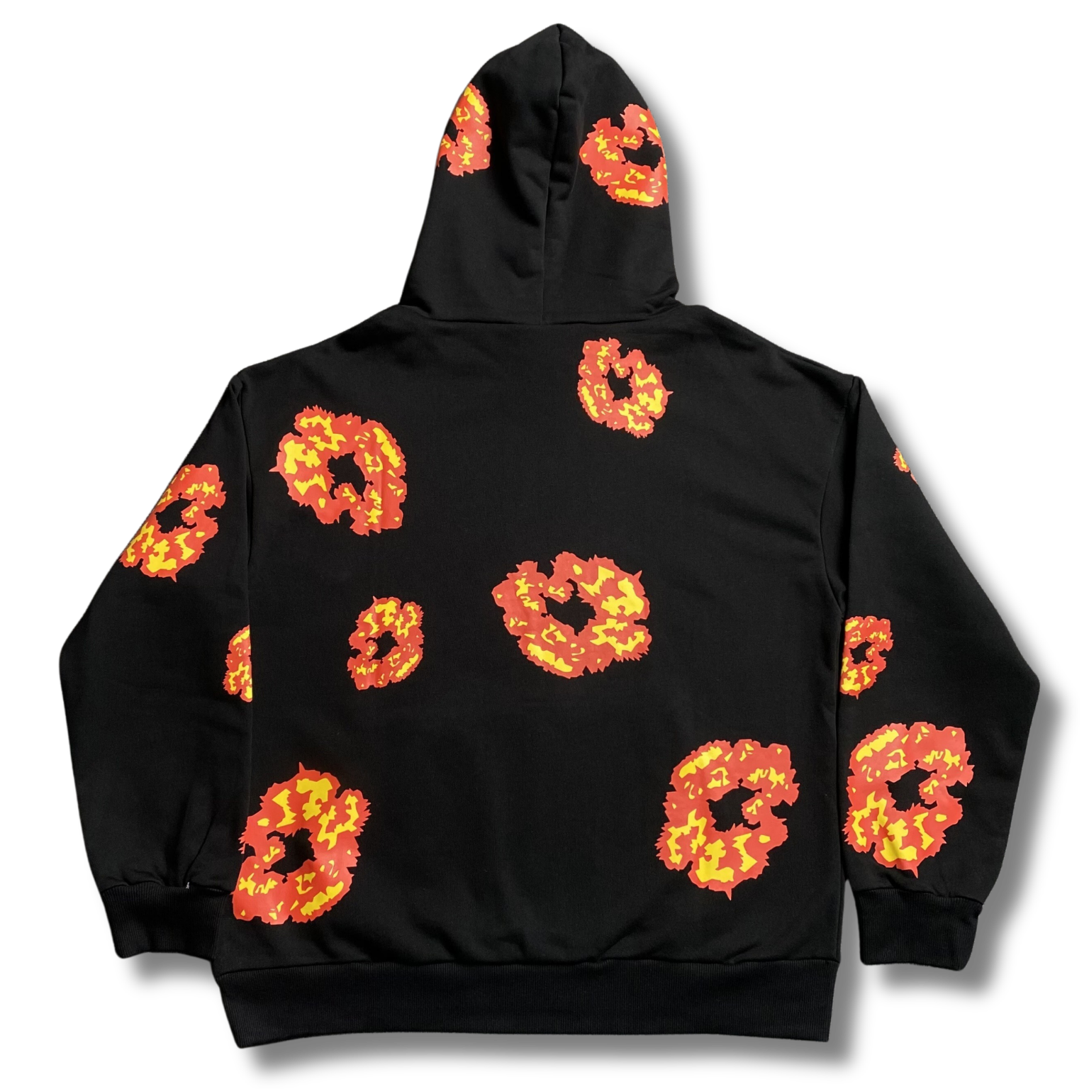 D Tears Hoodie orange w black