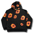 D Tears Hoodie orange w black