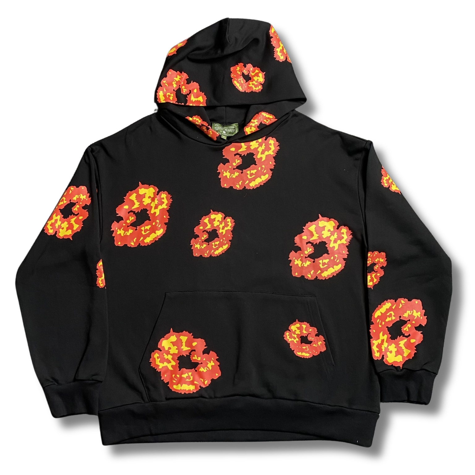 D Tears Hoodie orange w black