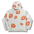 D Tears Hoodie orange w white