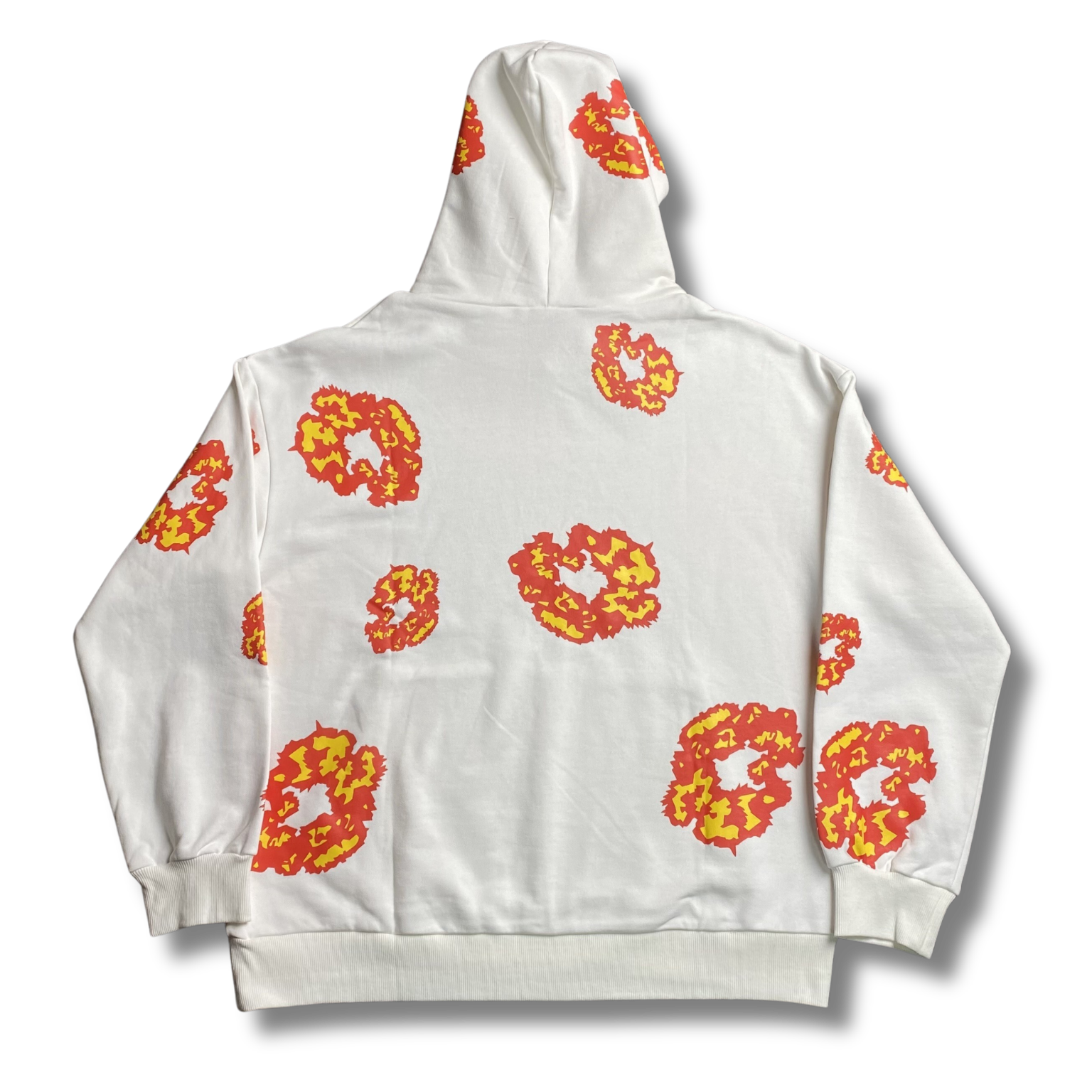 D Tears Hoodie orange w white