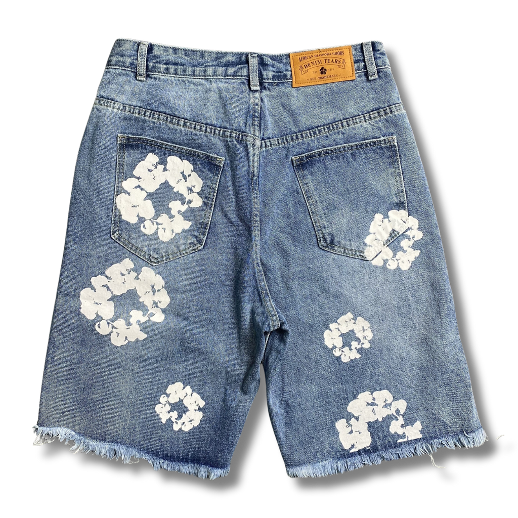 D Tears shorts knee length blue