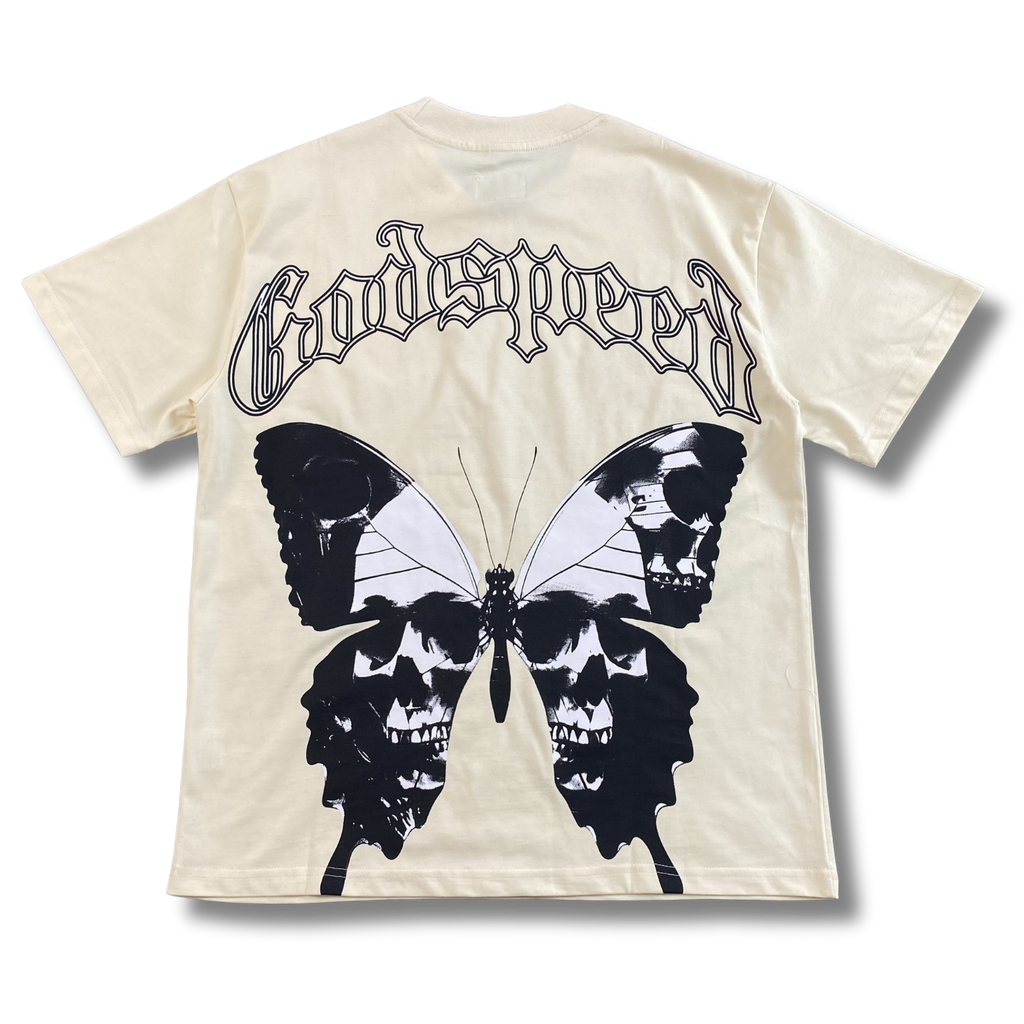 G Speed T-shirt butterfly beige