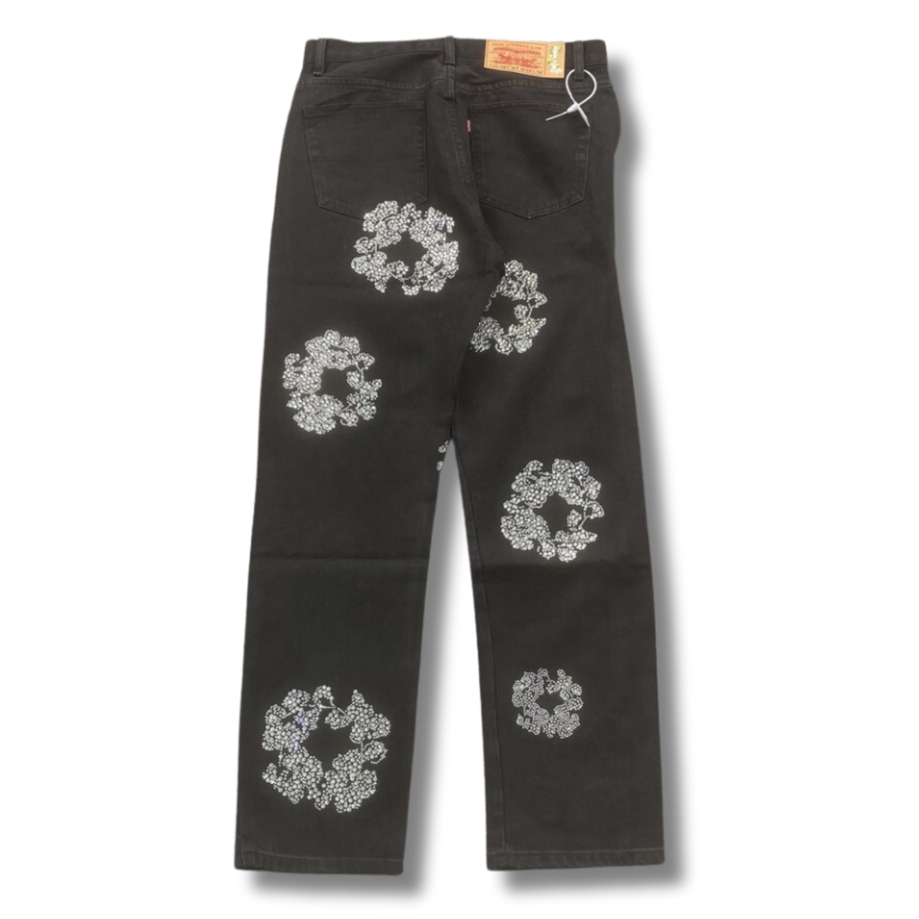 D Tears x Levi Jeans black w rhinestones