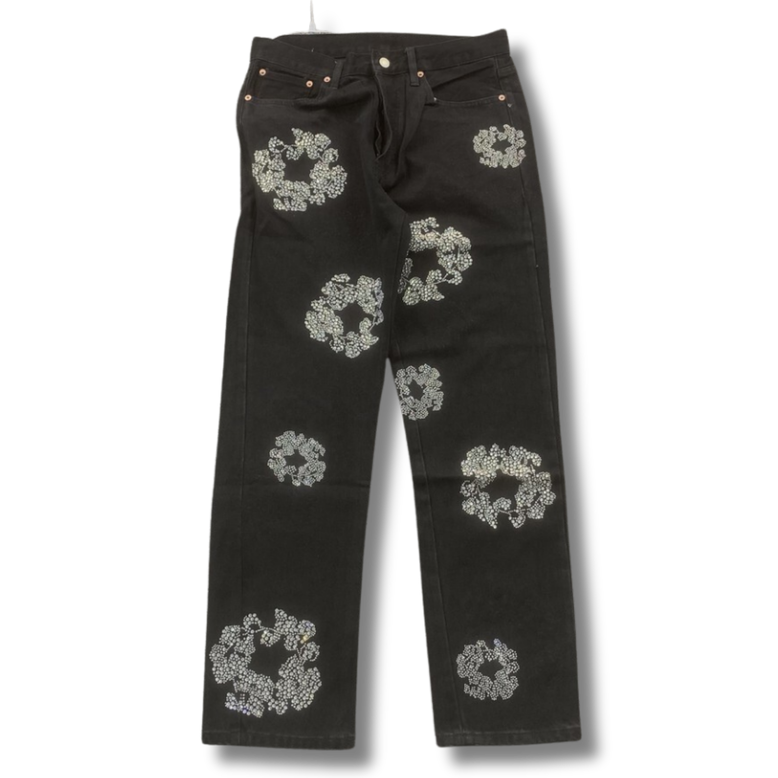 D Tears x Levi Jeans black w rhinestones