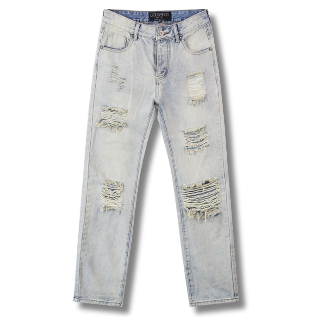 G Speed Jeans ripped light gray