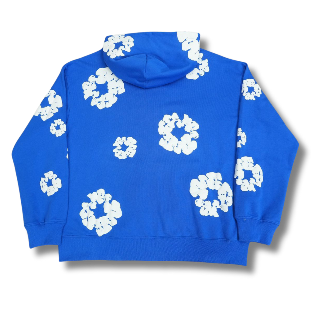 D Tears zip up Hoodie blue