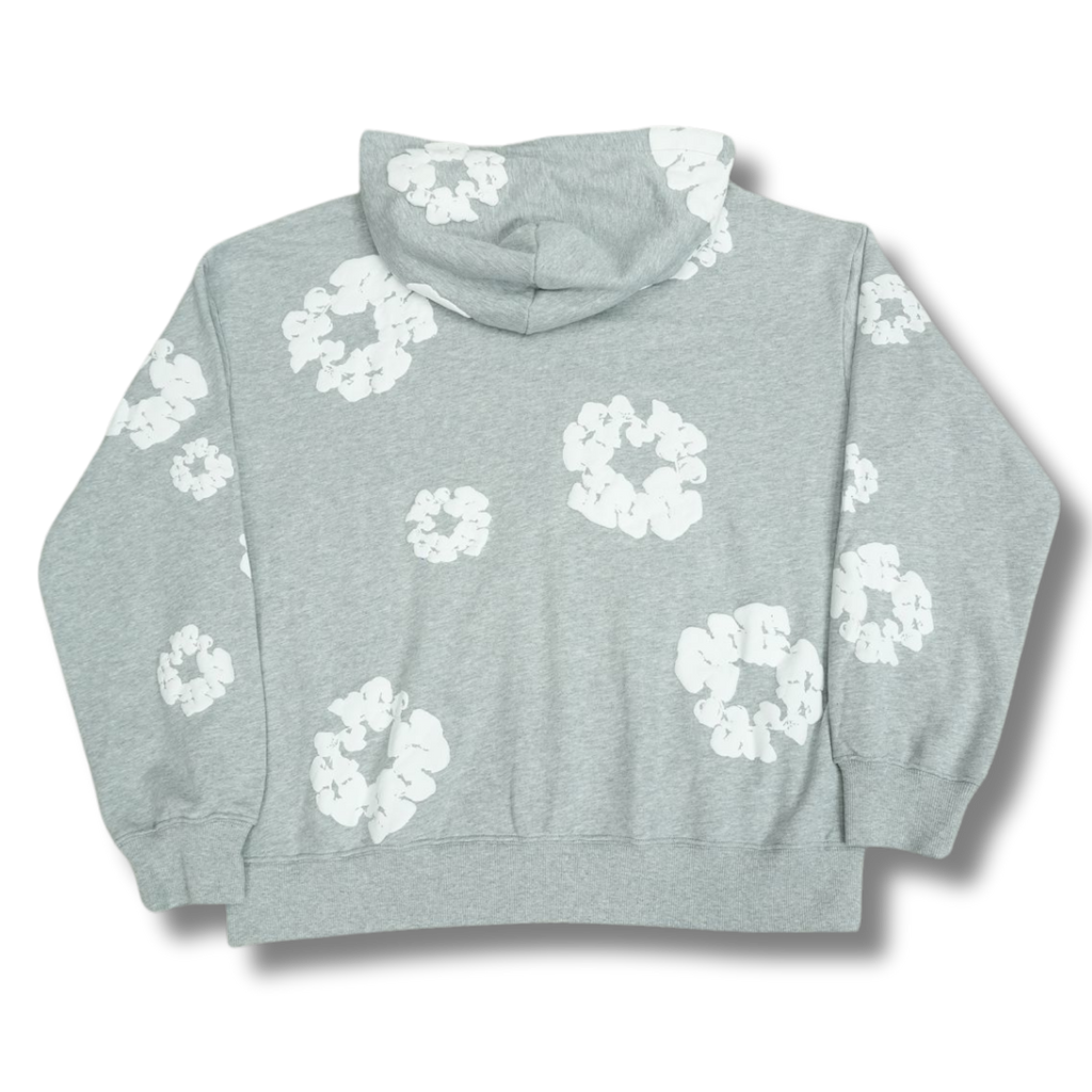 D Tears zip up Hoodie gray