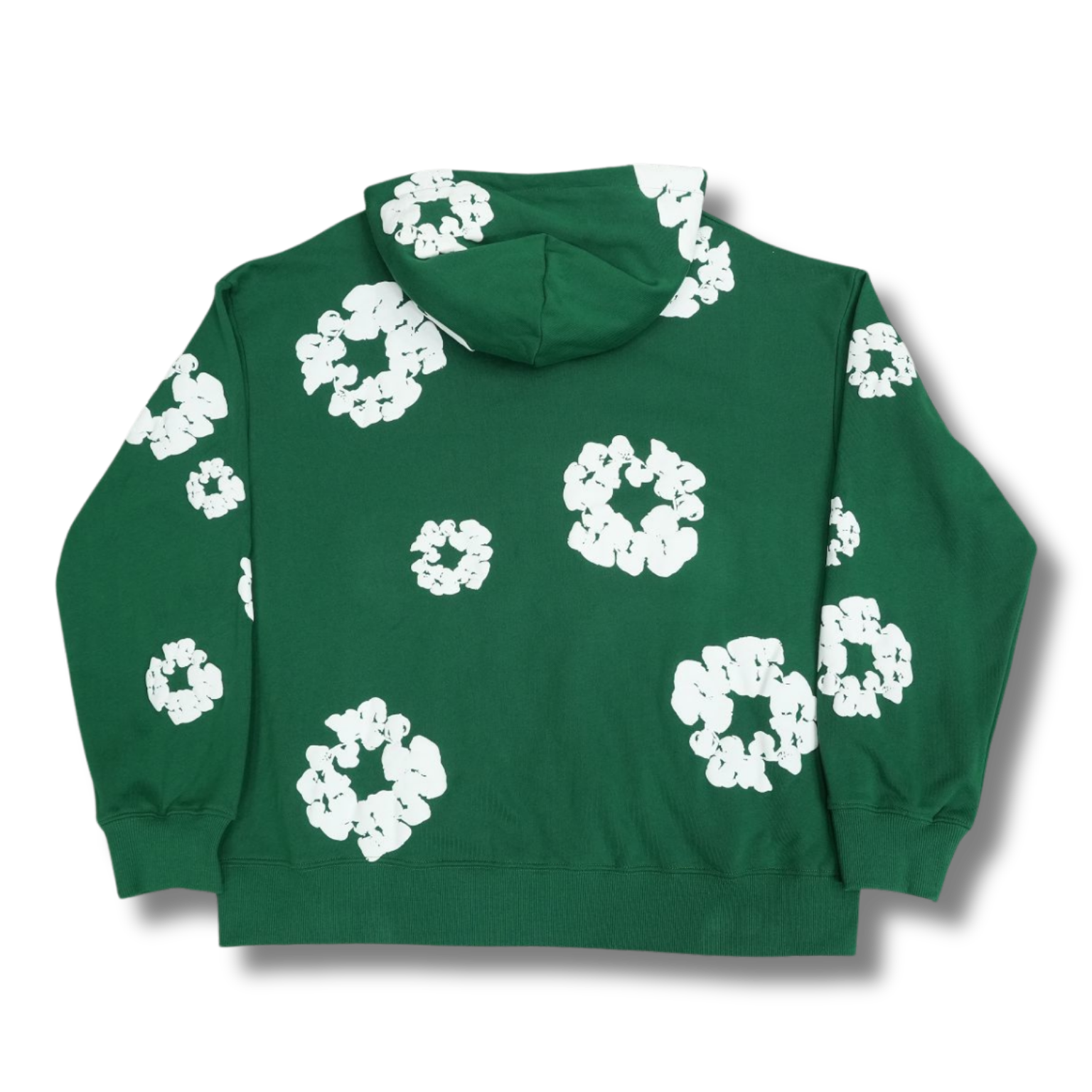 D Tears zip up Hoodie green