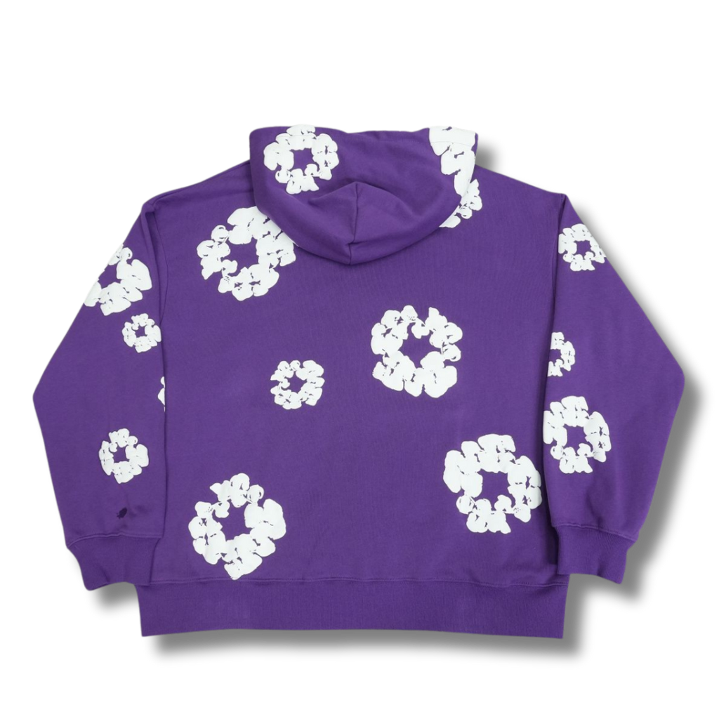 D Tears zip up Hoodie purple