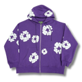 D Tears zip up Hoodie purple