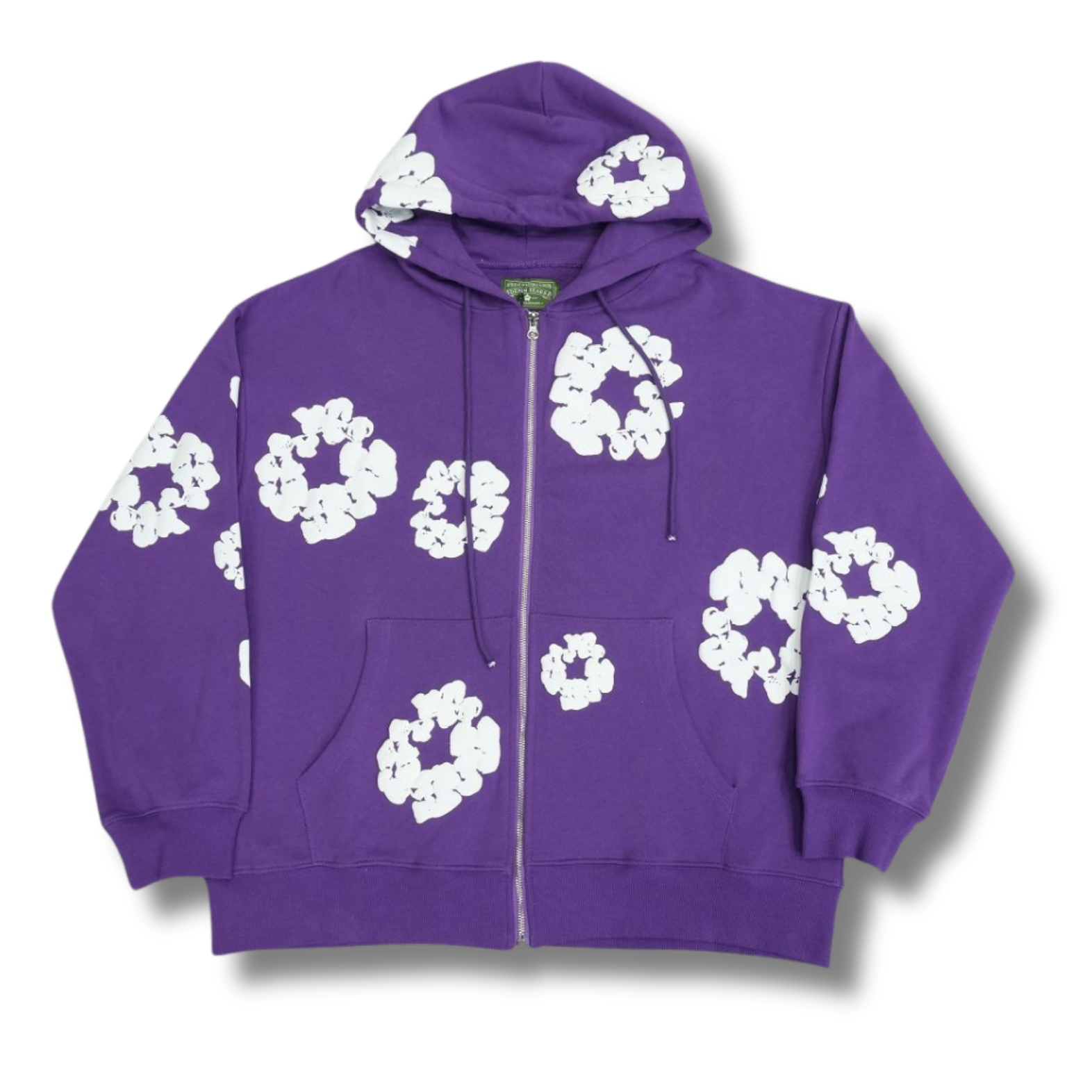 D Tears zip up Hoodie purple