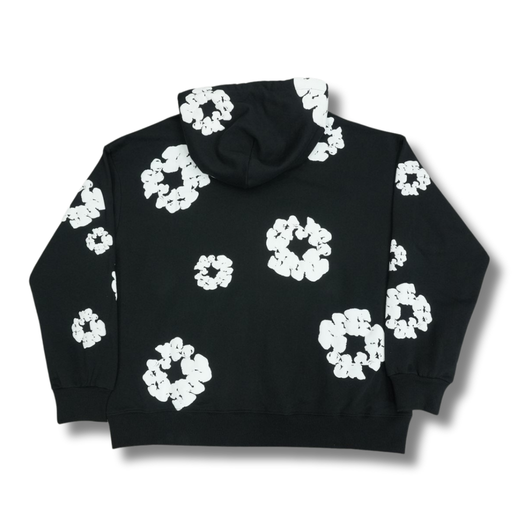 D Tears zip up Hoodie black