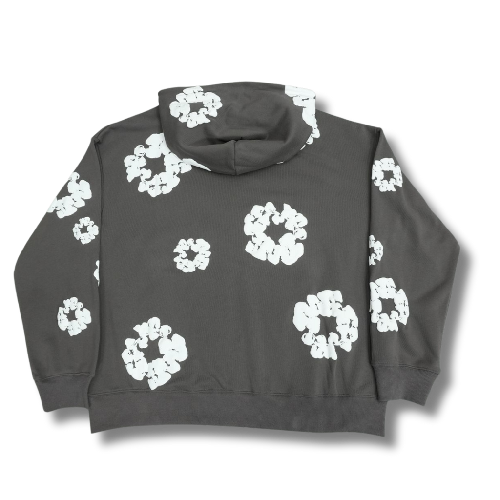 D Tears zip up Hoodie gray