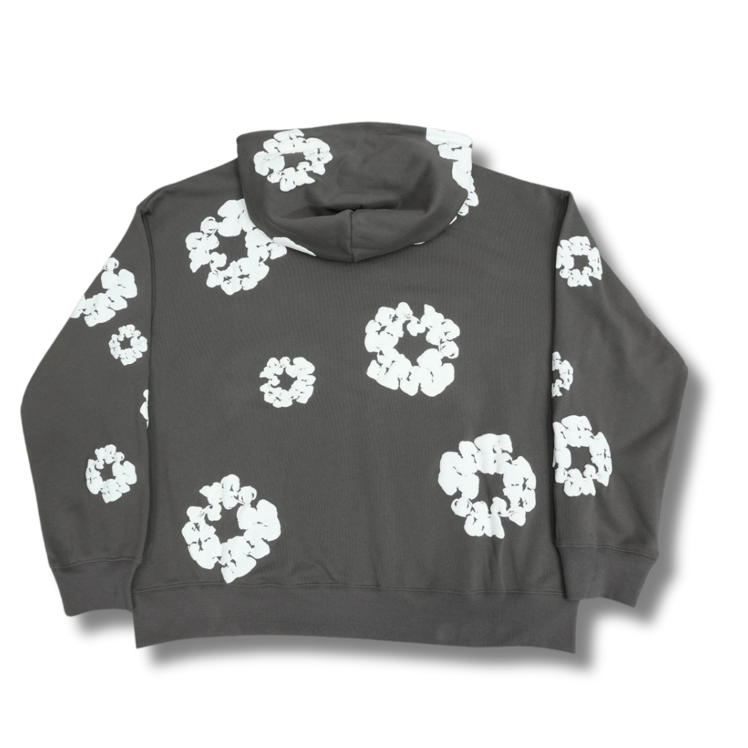 D Tears zip up Hoodie gray