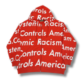 D Tears zip up Hoodie classic red
