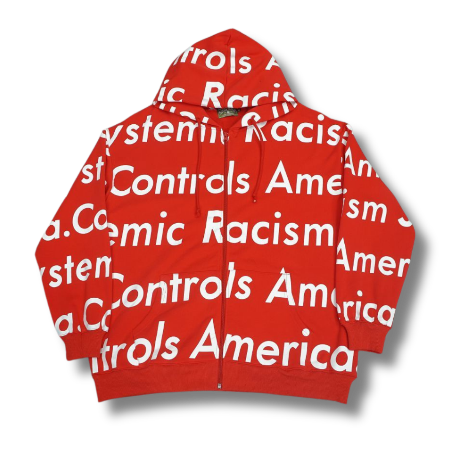 D Tears zip up Hoodie classic red