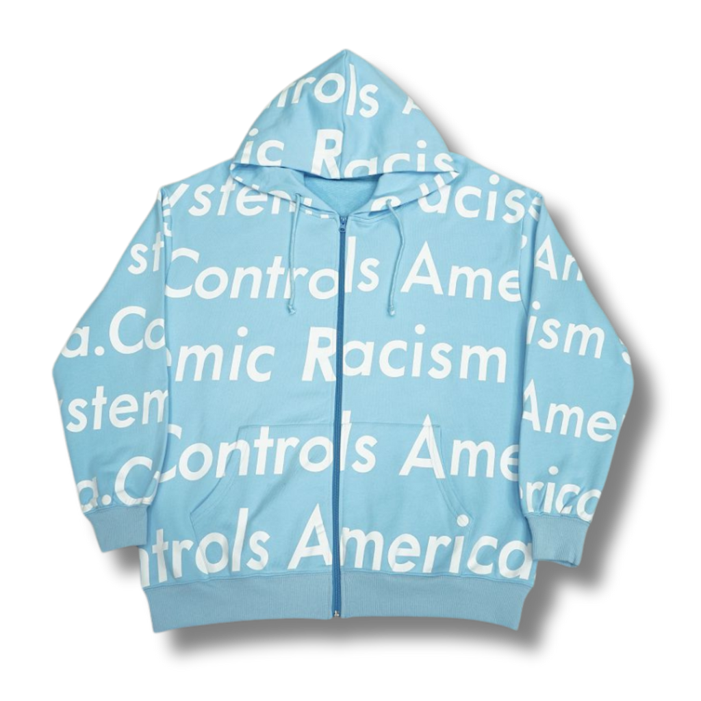 D Tears zip up Hoodie classic blue