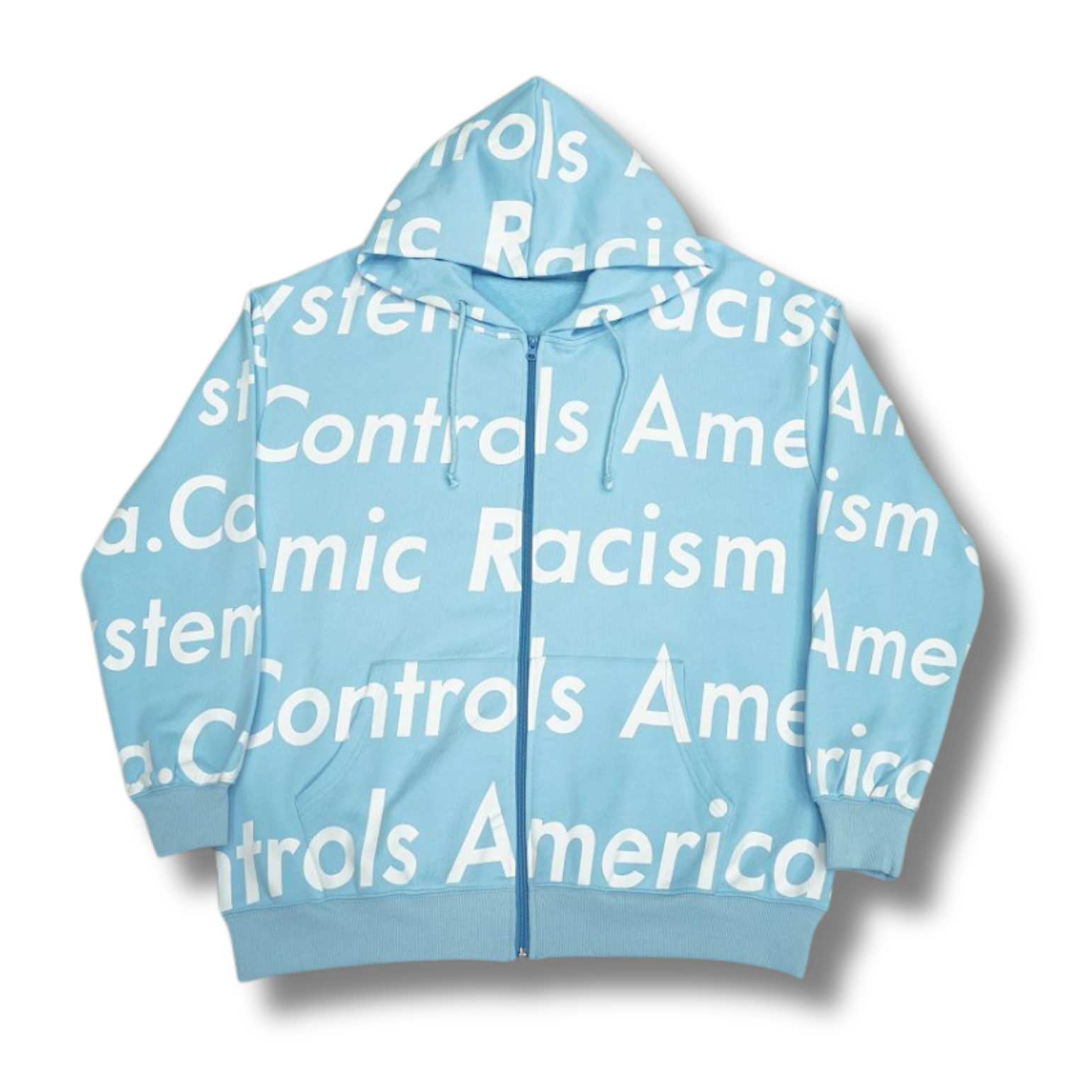 D Tears zip up Hoodie classic blue