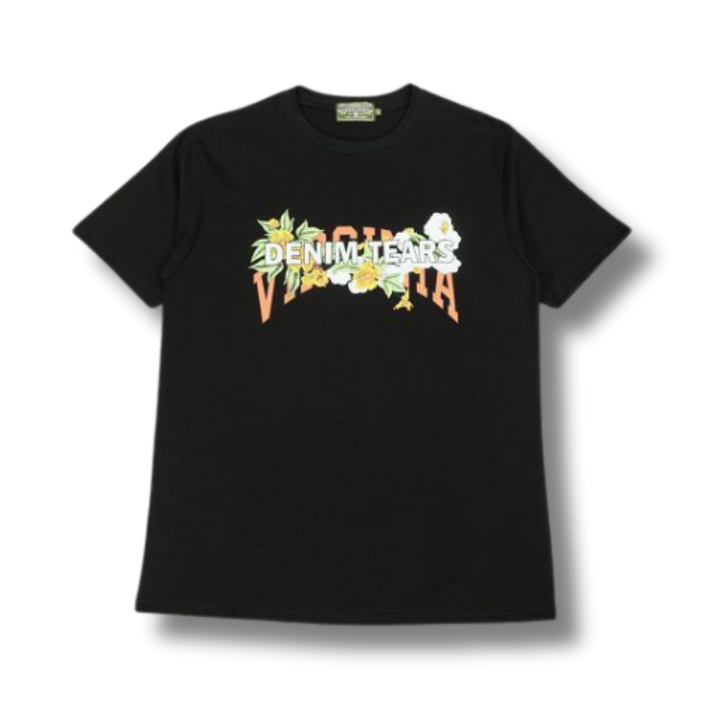 D Tears T Shirt flower Black