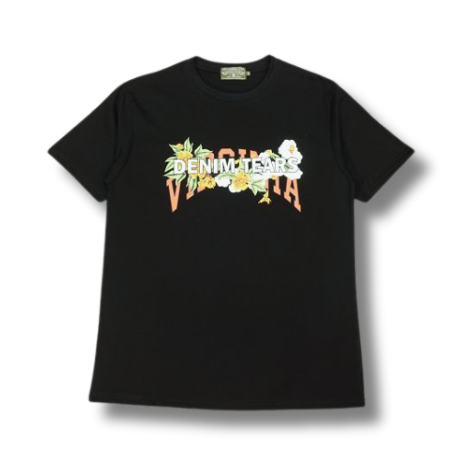 D Tears T Shirt flower Black
