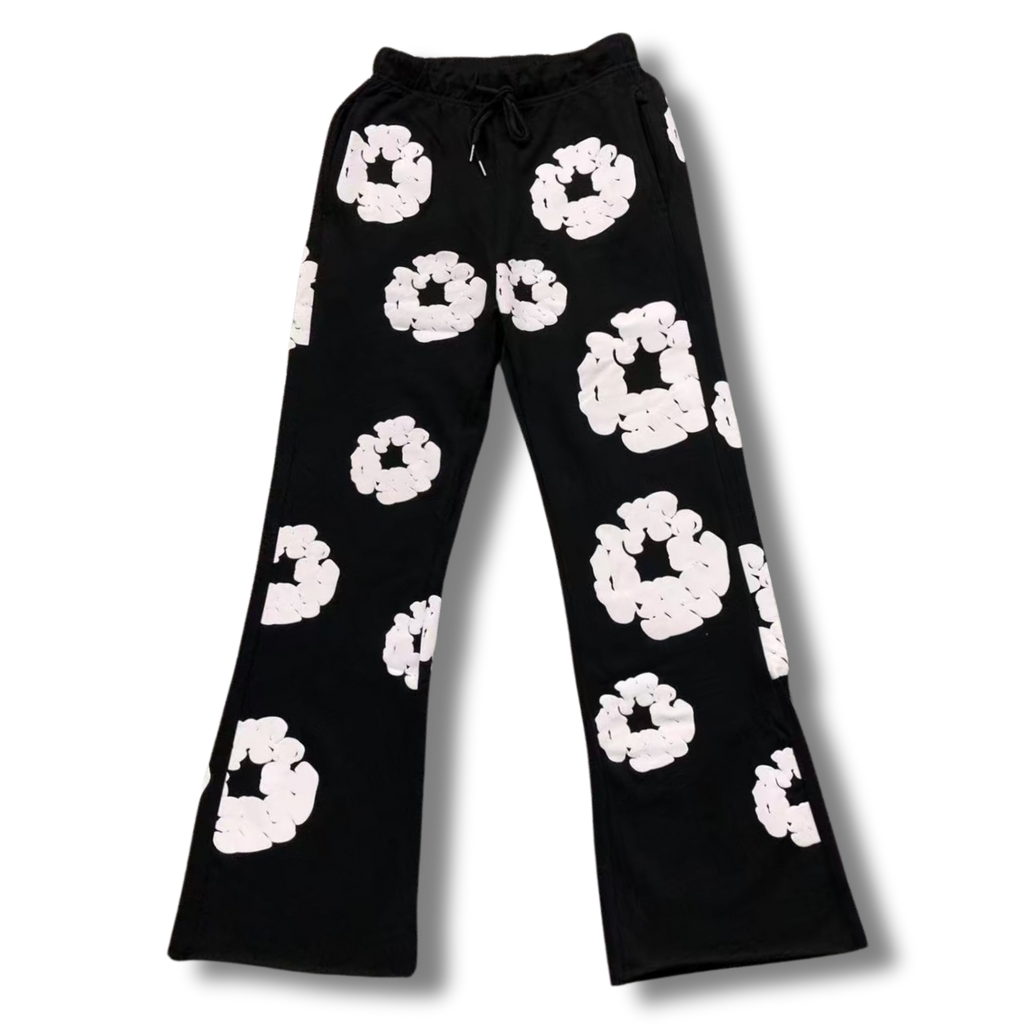 D Tears wide leg trousers black