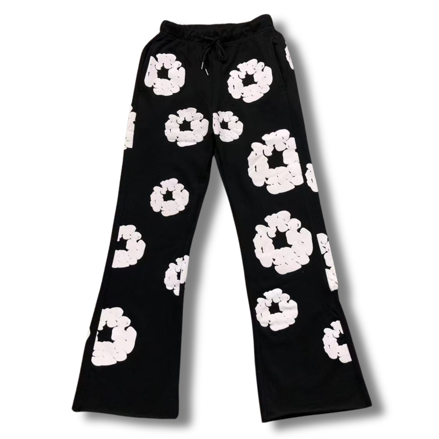 D Tears wide leg trousers black