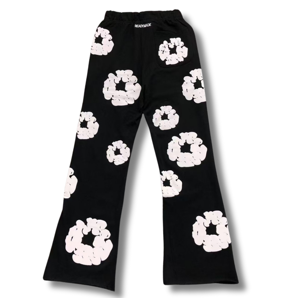 D Tears wide leg trousers black