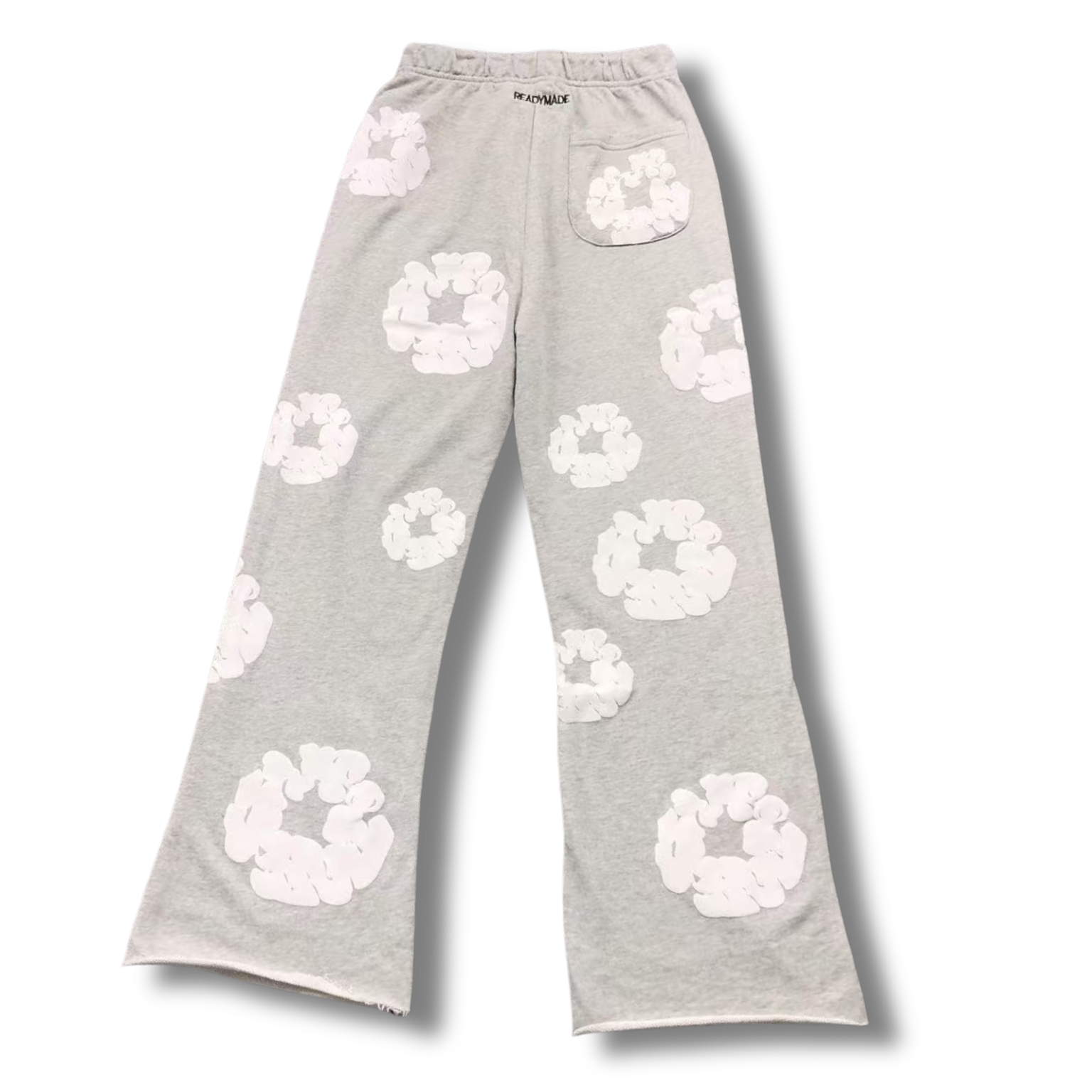 D Tears wide leg trousers gray