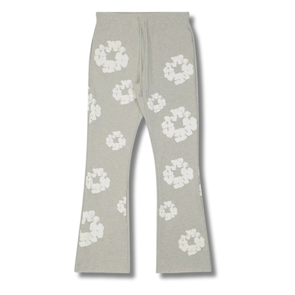 D Tears wide leg trousers gray