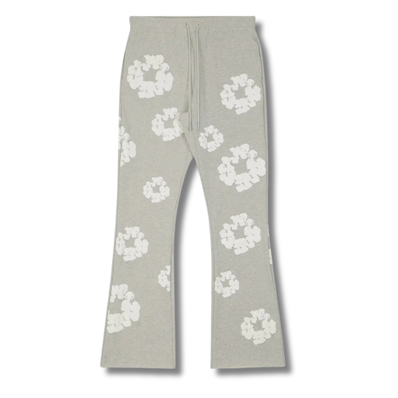 D Tears wide leg trousers gray