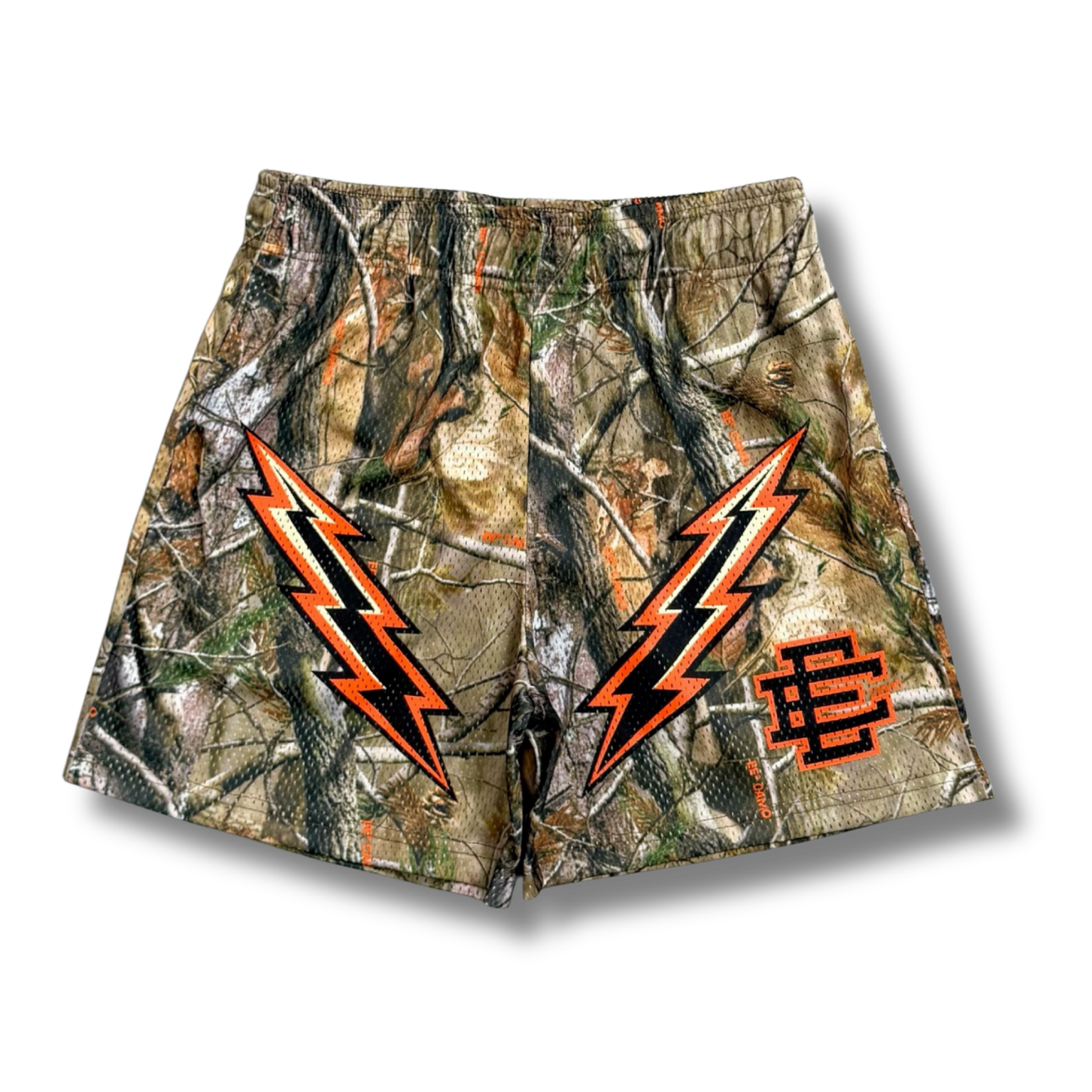 Eric E shorts orange bolt