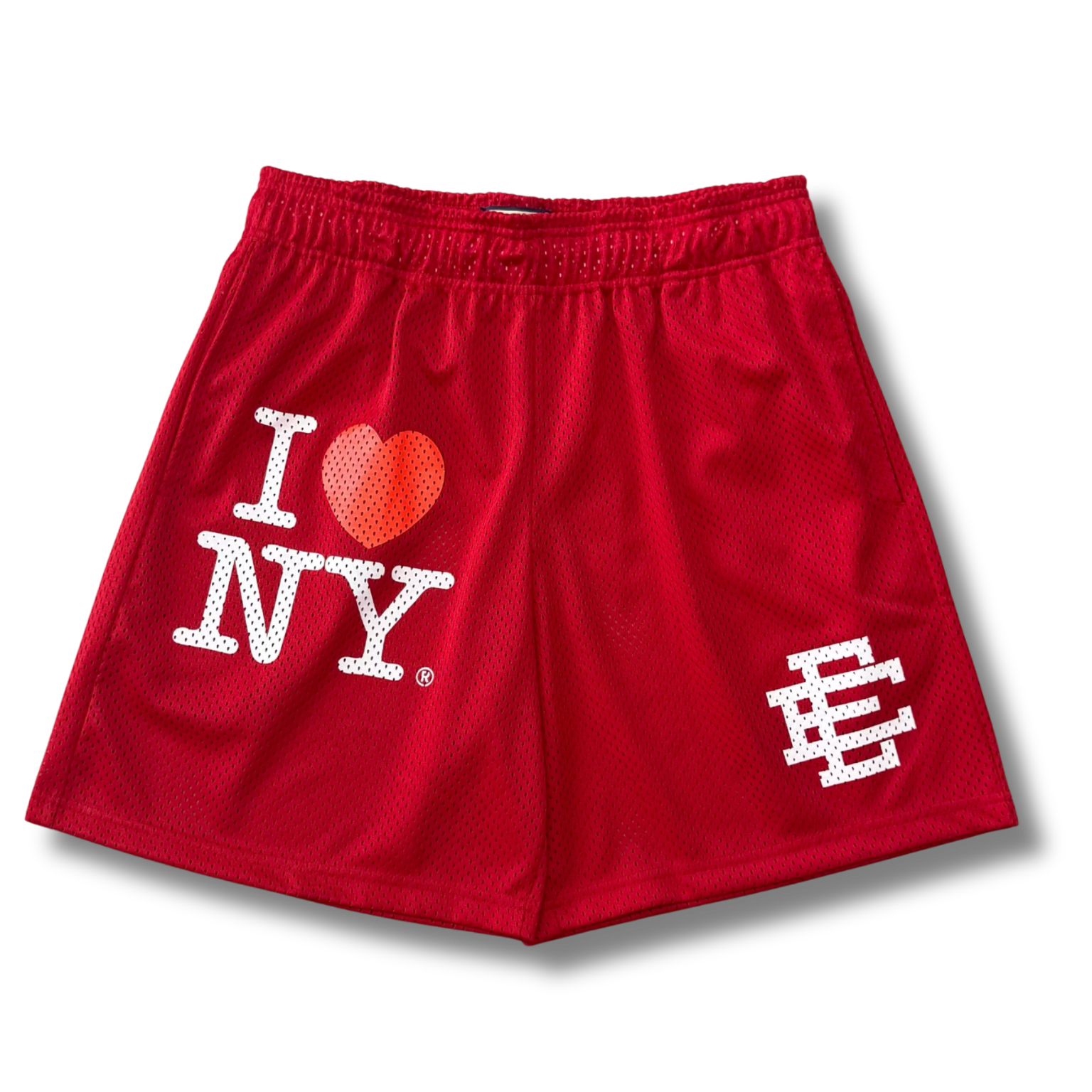 Eric E shorts I love new York red